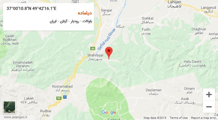 روستای دیلماده بر روی نقشه
