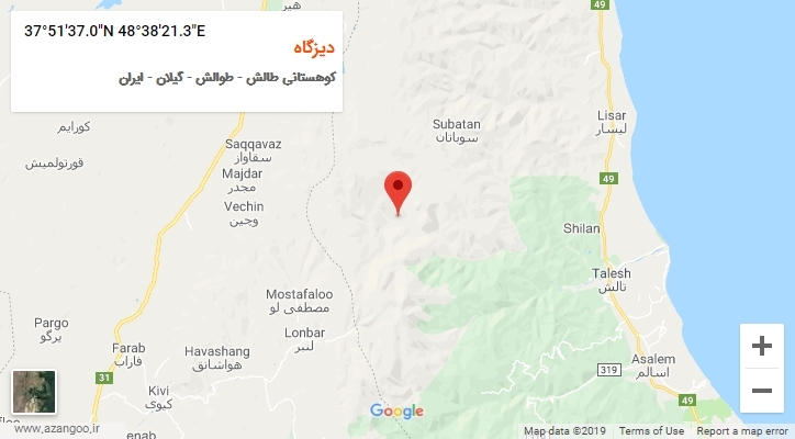 روستای دیزگاه بر روی نقشه