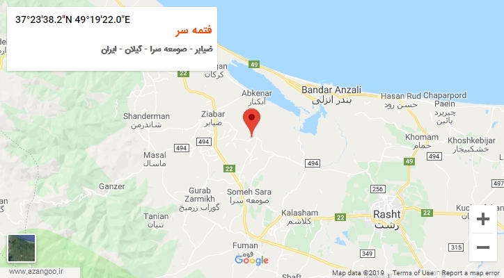 روستای فتمه سر بر روی نقشه