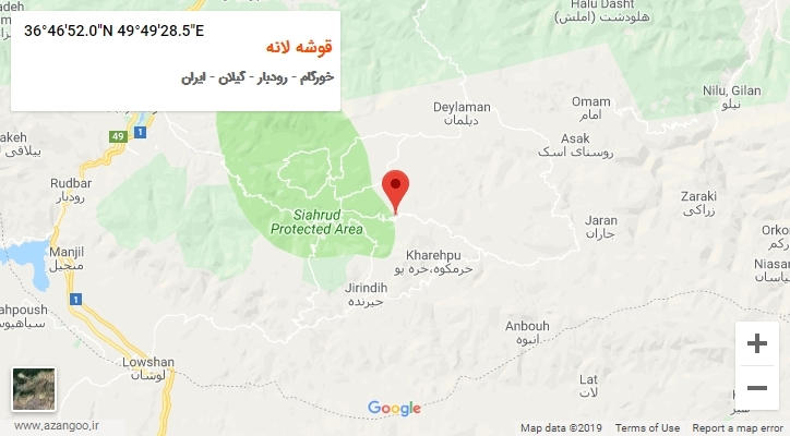 روستای قوشه لانه بر روی نقشه