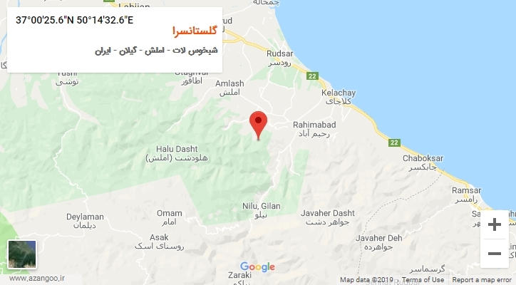 روستای گلستانسرا بر روی نقشه