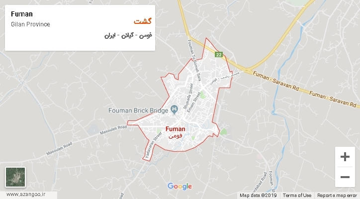 دهستان گشت بر روی نقشه