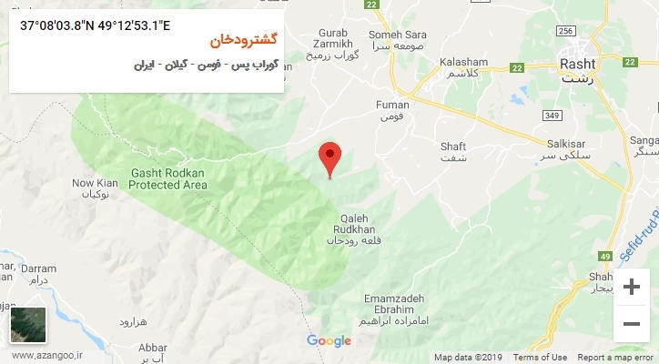 روستای گشترودخان بر روی نقشه