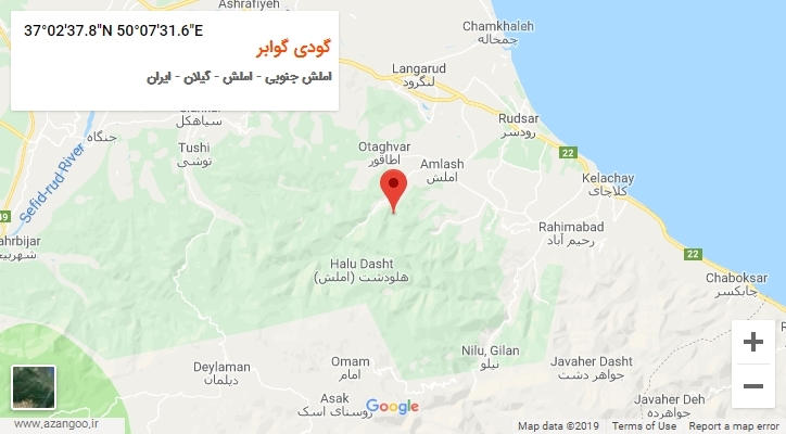 روستای گودی گوابر بر روی نقشه