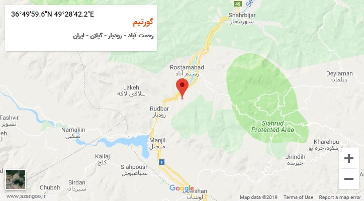 روستای گورتیم بر روی نقشه