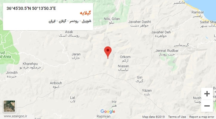 روستای گیلایه بر روی نقشه