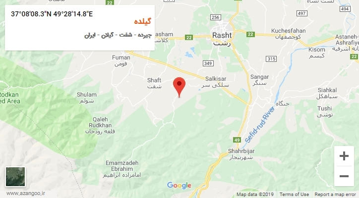 روستای گیلده بر روی نقشه
