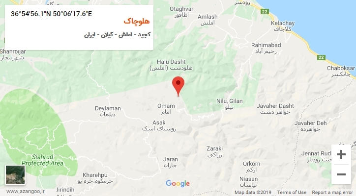 روستای هلوچاک بر روی نقشه