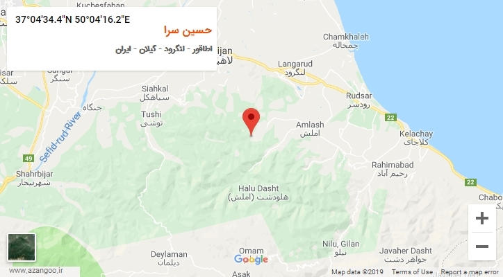 روستای حسین سرا بر روی نقشه
