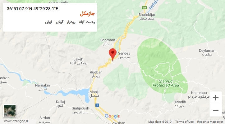 روستای جازمکل بر روی نقشه
