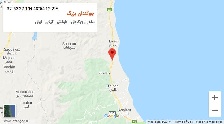 روستای جوکندان بزرگ بر روی نقشه