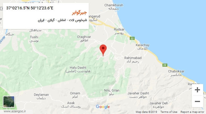 روستای جیرگوابر بر روی نقشه