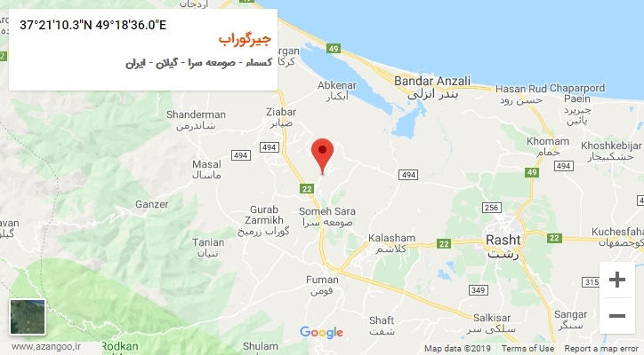 روستای جیرگوراب بر روی نقشه