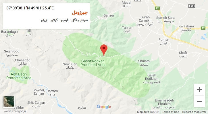 روستای جیرزودل بر روی نقشه
