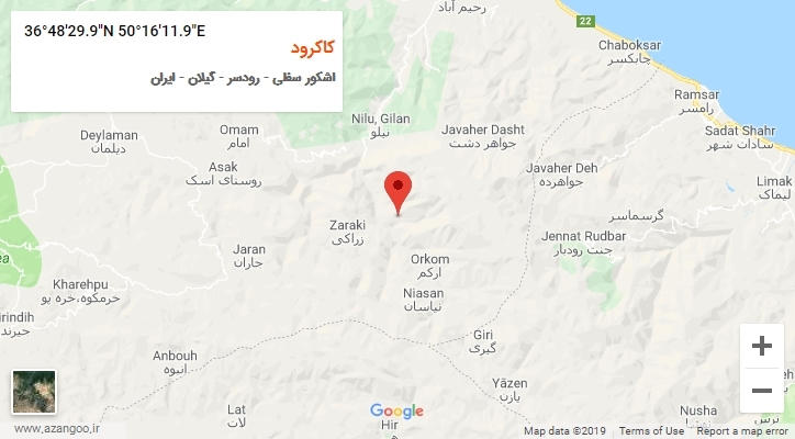 روستای کاکرود بر روی نقشه