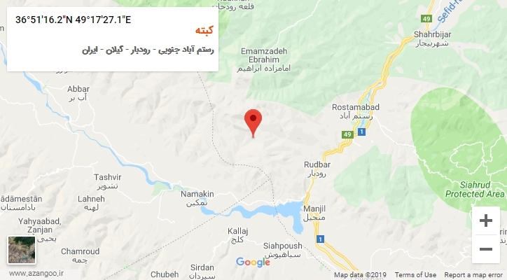 روستای کبته بر روی نقشه