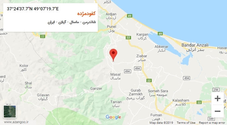 روستای کفودمژده بر روی نقشه