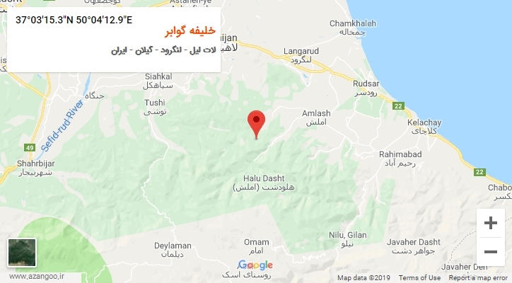 روستای خلیفه گوابر بر روی نقشه
