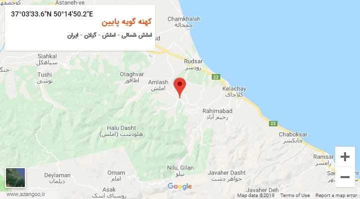 روستای کهنه گویه پایین بر روی نقشه