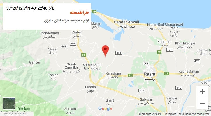 روستای خراطمحله بر روی نقشه