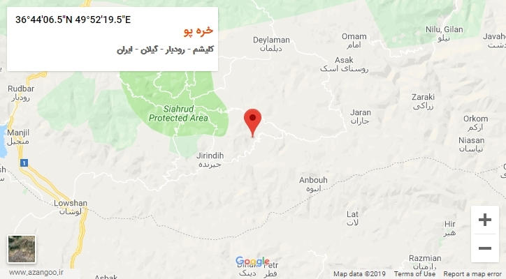 روستای خره پو بر روی نقشه