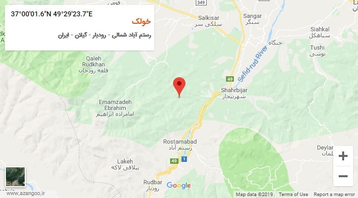 روستای خولک بر روی نقشه