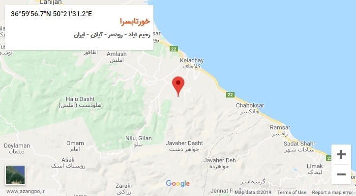 روستای خورتابسرا بر روی نقشه