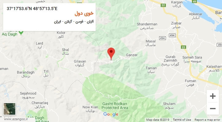 روستای خوی دول بر روی نقشه
