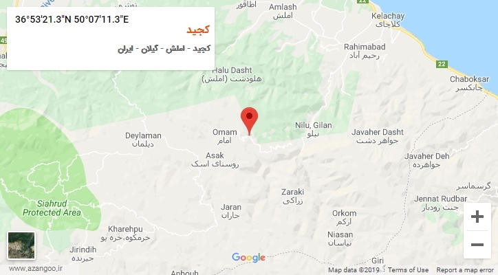 روستای کجید بر روی نقشه