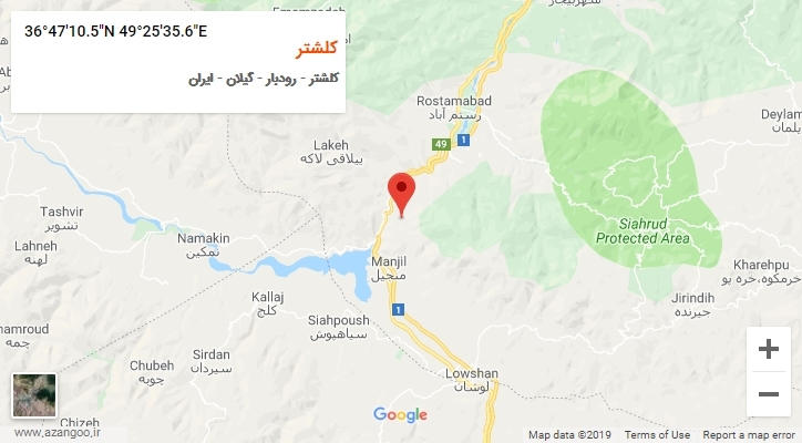 روستای کلشتر بر روی نقشه