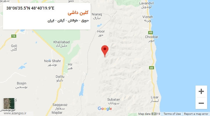 روستای کلین داشی بر روی نقشه