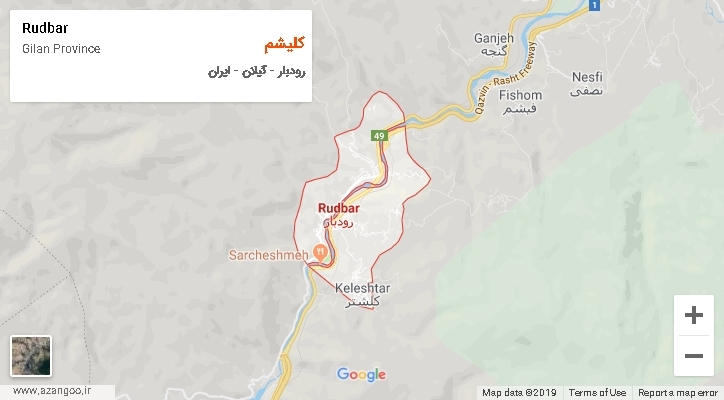 دهستان کلیشم بر روی نقشه