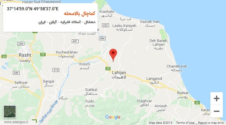روستای کماچال بالامحله بر روی نقشه