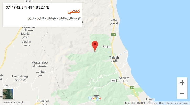 روستای کشتمی بر روی نقشه