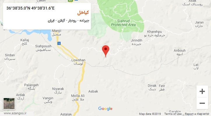 روستای کیاخل بر روی نقشه