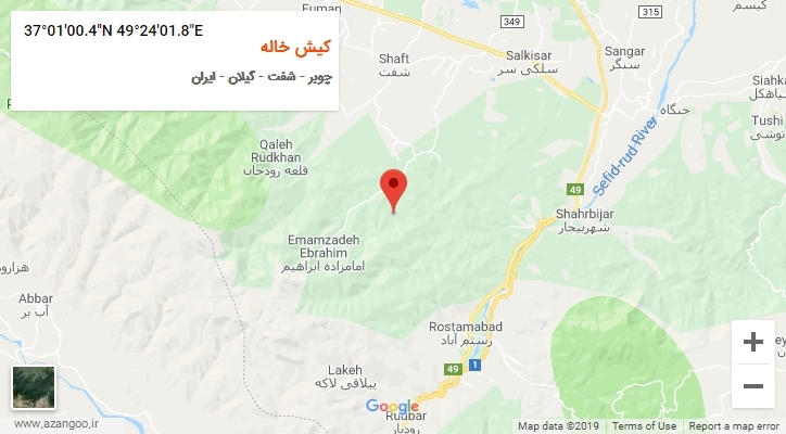 روستای کیش خاله بر روی نقشه