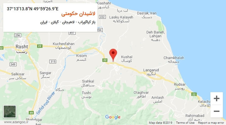 روستای لاشیدان حکومتی بر روی نقشه