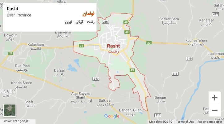 دهستان لولمان بر روی نقشه