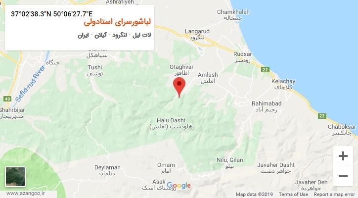 روستای لیاشورسرای استادولی بر روی نقشه