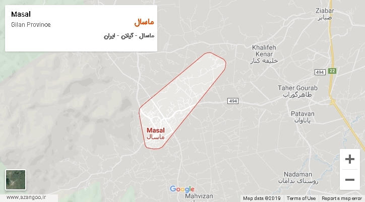 دهستان ماسال بر روی نقشه