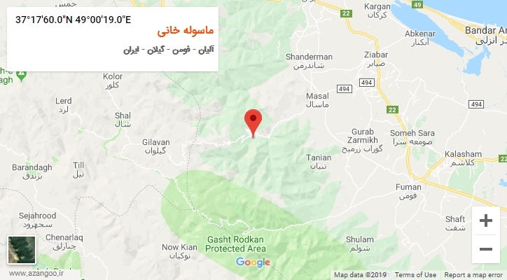 روستای ماسوله خانی بر روی نقشه