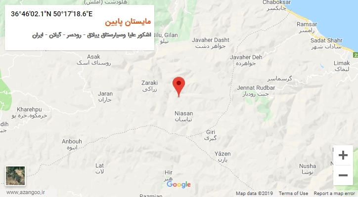 روستای مایستان پایین بر روی نقشه