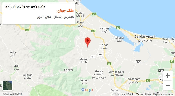 روستای ملک جهان بر روی نقشه