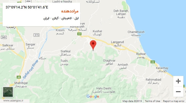 روستای مراددهنده بر روی نقشه