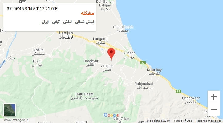 روستای مشکله بر روی نقشه