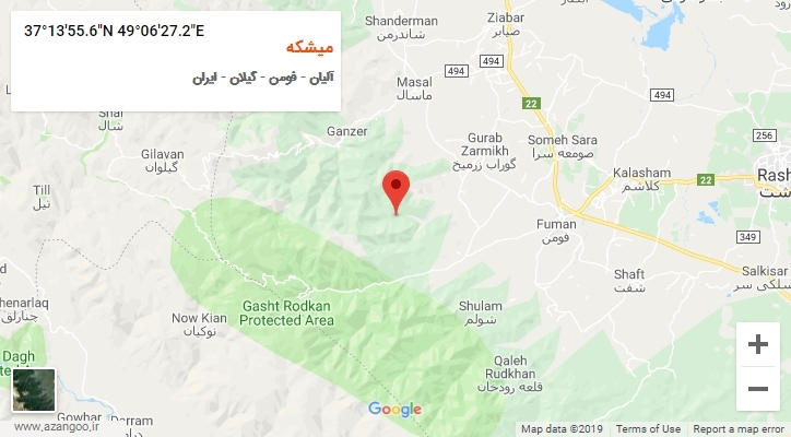 روستای میشکه بر روی نقشه