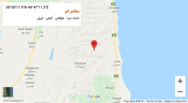 روستای مظلم کم بر روی نقشه