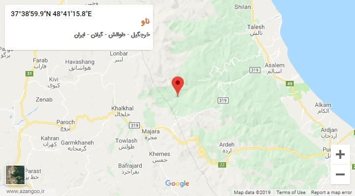 روستای ناو بر روی نقشه