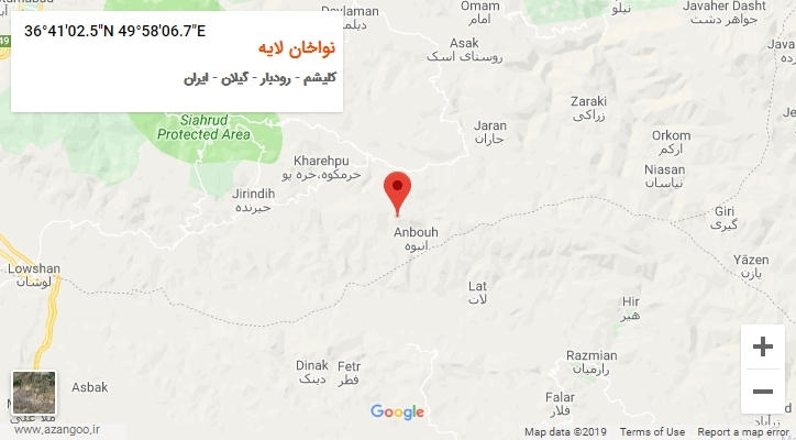 روستای نواخان لایه بر روی نقشه
