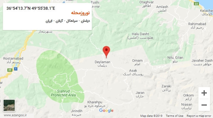 روستای نوروزمحله بر روی نقشه